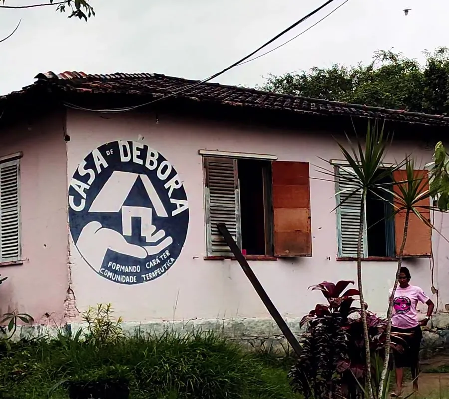 Fachada da Casa de Débora, comunidade terapêutica